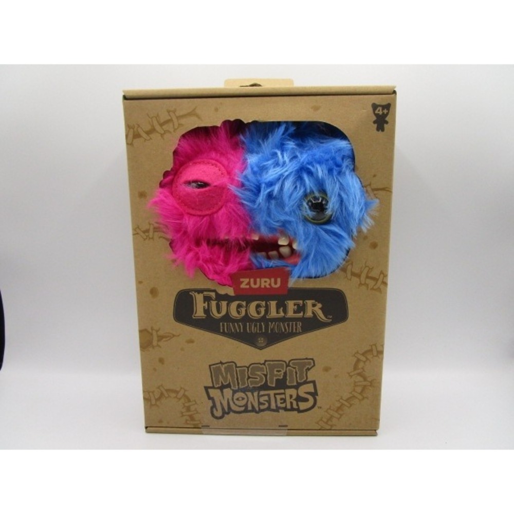 Zuru Fuggler Misfit Monsters Buttons & Screech 9" Pink Blue Plush